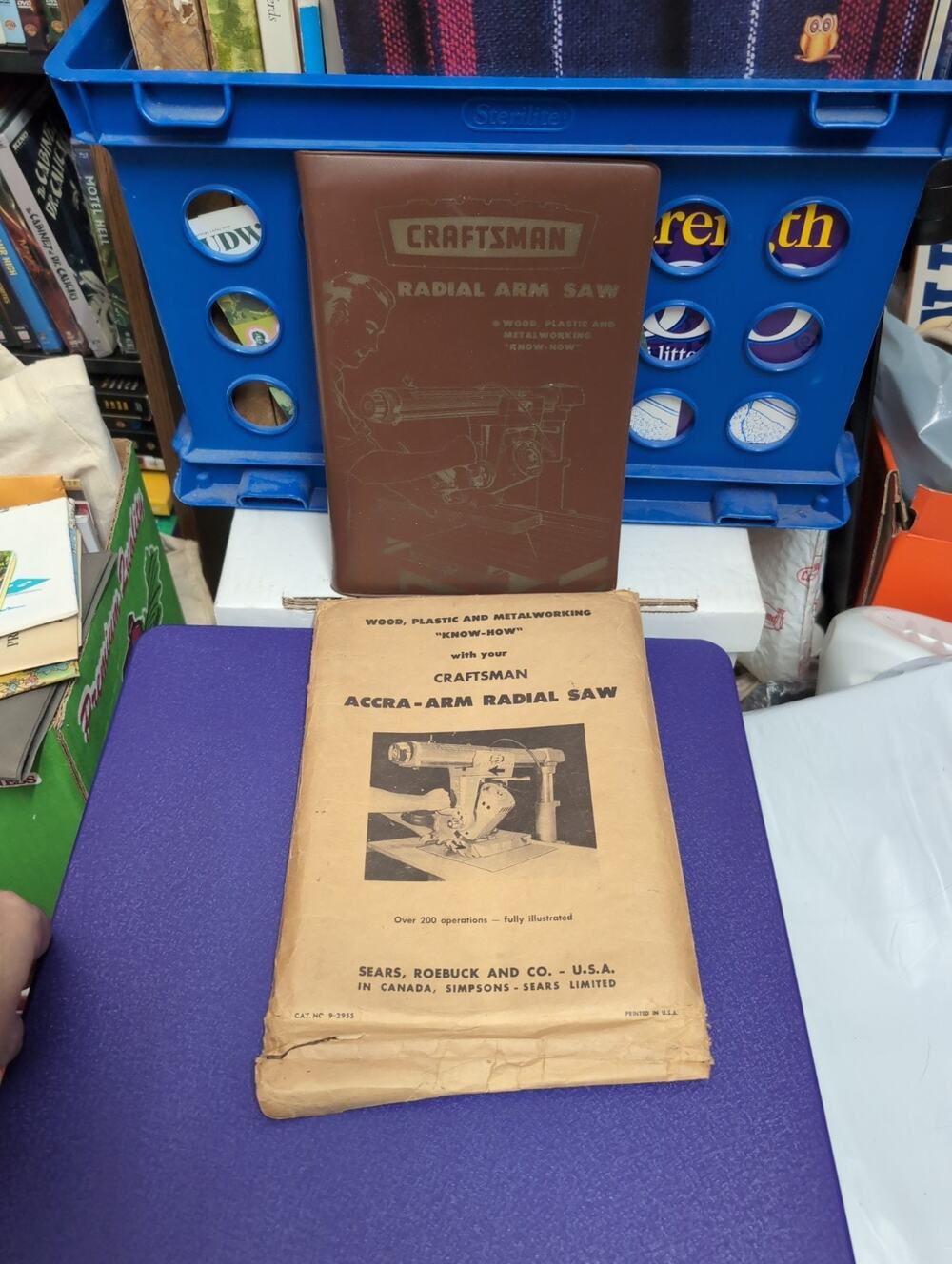 1958 Craftsman Radial Arm Tools Saw Manual Spiral Bound Book Illustrated 9-2955